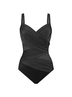 Network Madero Ruched Criss Cross One-Piece Swimsuit