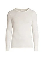 Woolen Silk Long Sleeve Crewneck Tee