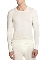 Woolen Silk Long Sleeve Crewneck Tee