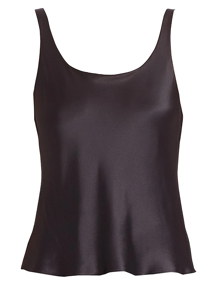 Key Double Layer Silk Tank Top