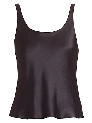Key Double Layer Silk Tank Top
