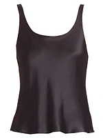 Key Double Layer Silk Tank Top