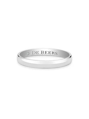 Platinum Wide Court Wedding Band Ring