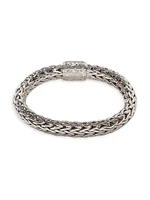 Classic Chain Sterling Silver & 0.62 TCW Diamond Bracelet