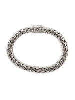Classic Chain Sterling Silver & 0.62 TCW Diamond Bracelet