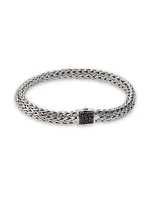 Classic Chain Sterling Silver & Sapphire Bracelet