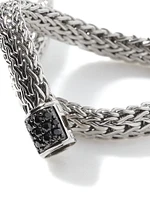 Classic Chain Sterling Silver & Sapphire Bracelet