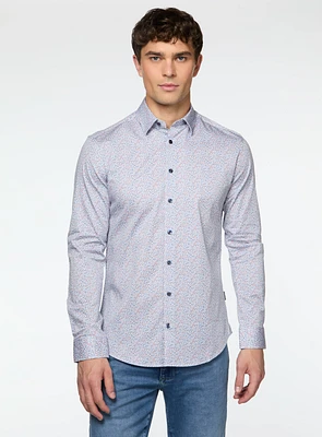 Chemise à micro fleurs