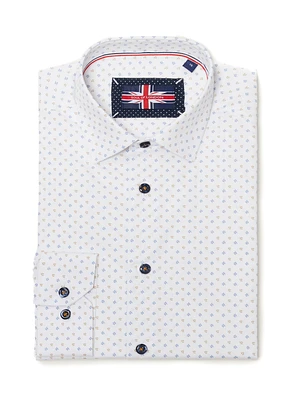 Chemise habillée à micro imprimé