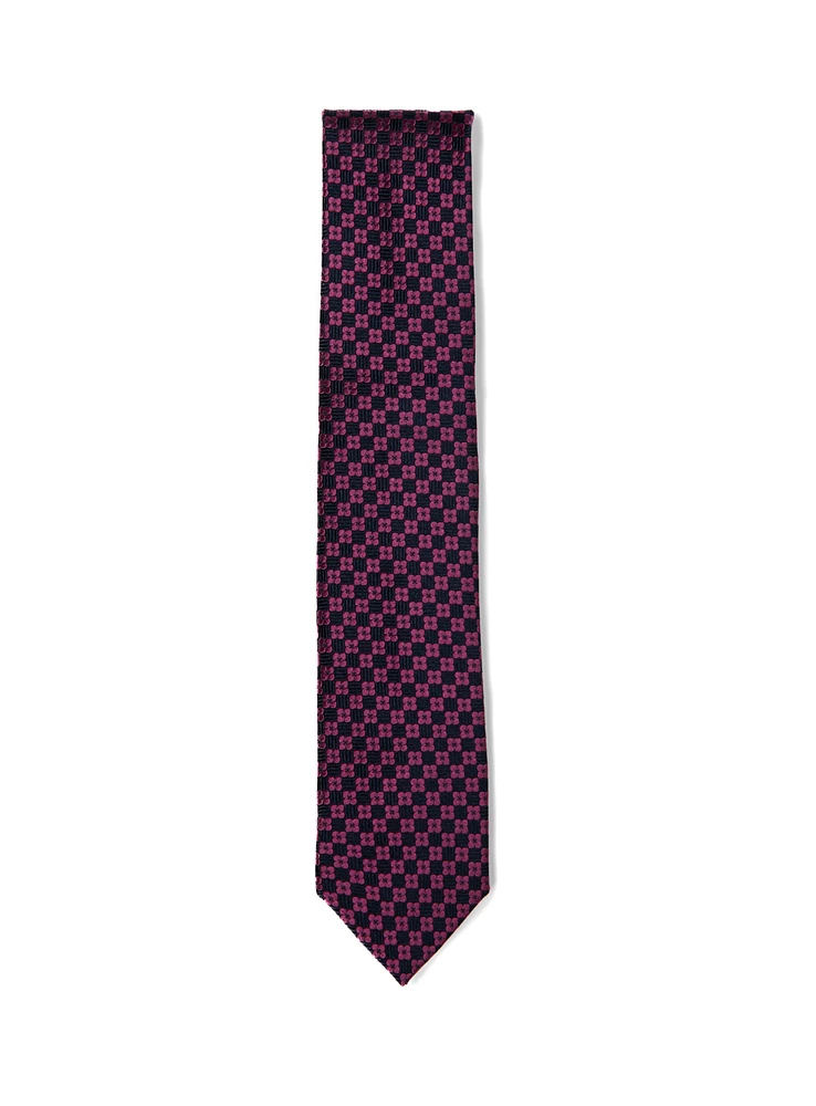 Magenta Micro Medallions Tie