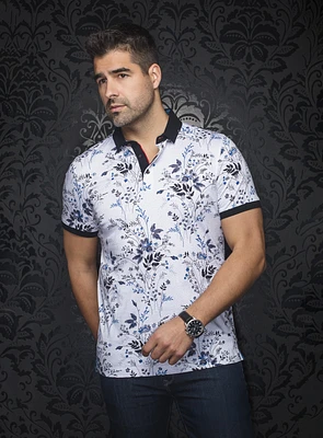 Polo 'Caballero' à imprimé de fleurs