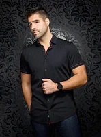 Chemise 'Divenere' à imprimé zig-zag tonal