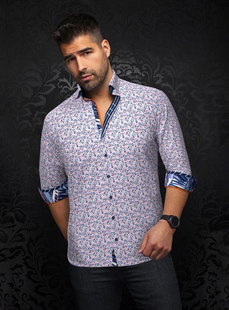 Micro Flowers Print 'Haylo' Shirt