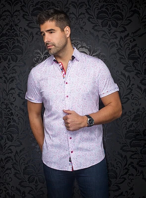 Chemise 'Lando-SS' à micro fleurs