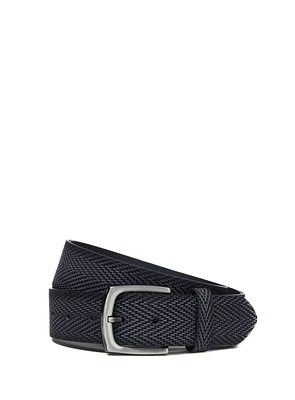 Navy Herringbone Belt