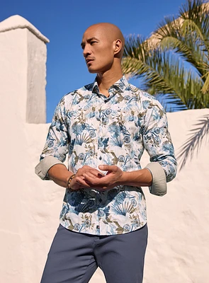 Chemise satinée à imprimé de vélos