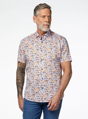 Chemise satinée à imprimé turbo