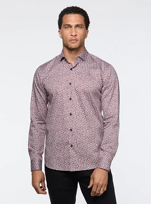 Chemise satinée à motif de tourbillons