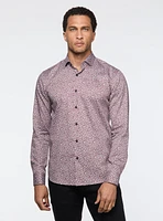 Chemise satinée à motif de tourbillons