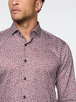 Chemise satinée à motif de tourbillons