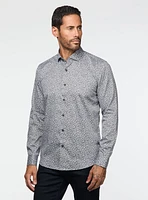 Chemise satinée à motif de tourbillons