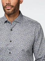 Chemise satinée à motif de tourbillons