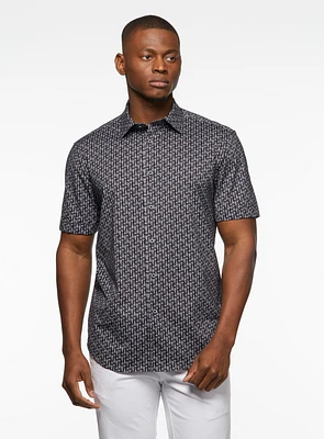 Champagne Print Short Sleeve Shirt