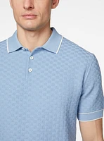 Polo en tissage natté