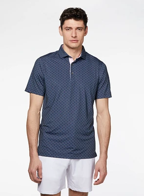 Polo de golf 'AP' à imprimé parapluies