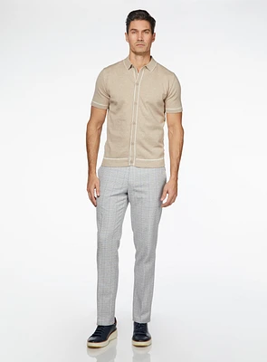 Pantalon bleu clair à carreaux