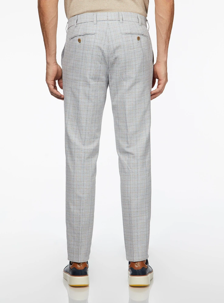 Pantalon bleu clair à carreaux