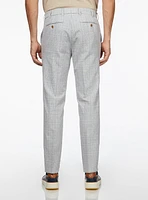 Pantalon bleu clair à carreaux