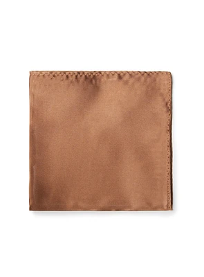 Mouchoir de poche uni cognac