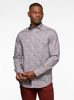 Chemise à imprimé de pois diagonal