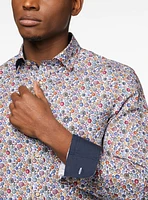 Chemise à imprimé de pois diagonal