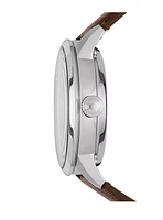 Montre automatique 'Townsman' en cuir brun