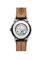 Montre automatique 'Townsman' en cuir brun