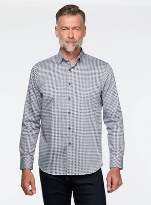 Chemise satinée à motif mosaïque