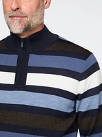 Blue and Brown Striped Sweater