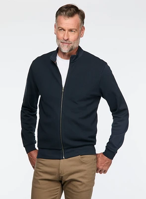 Navy Textured Cardigan