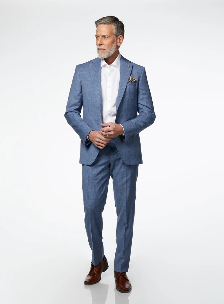Complet 'Esprit' bleu à carreaux