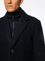 Raw Edges Navy Overcoat