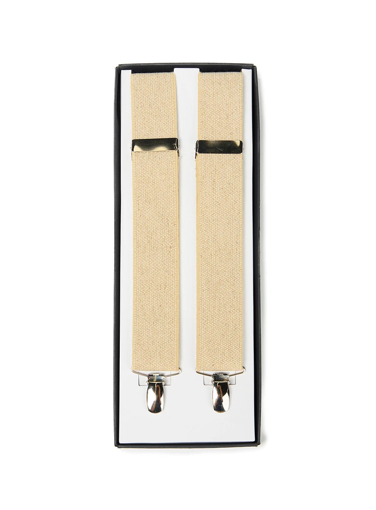 Beige Crossed Suspender