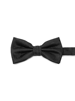 Black Tonal Floral Bow Tie