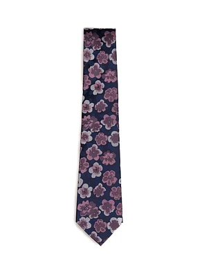 Cravate motif à fleurs