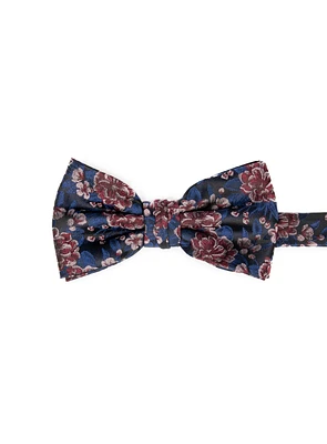 Noeud papillon à fleurs roses