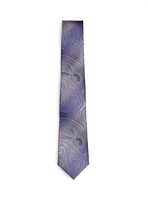 Cravate rose à motif paisley