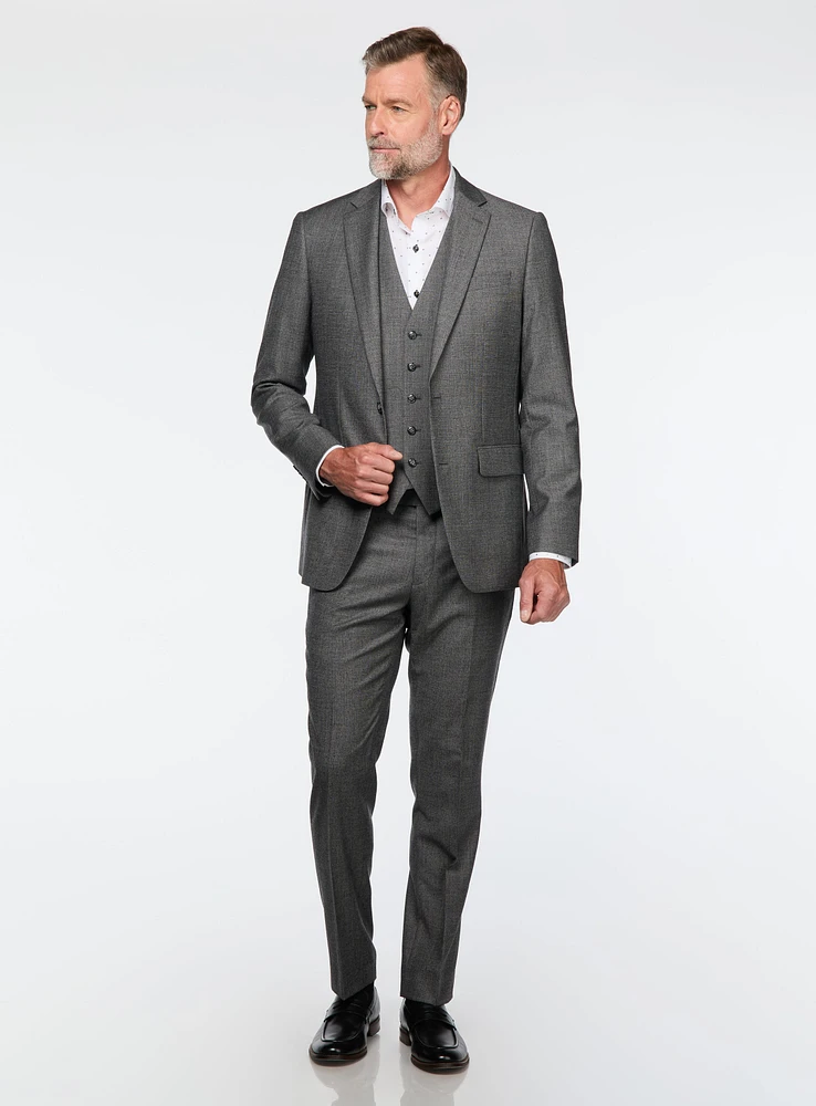 Brushed Charcoal Wool Suit