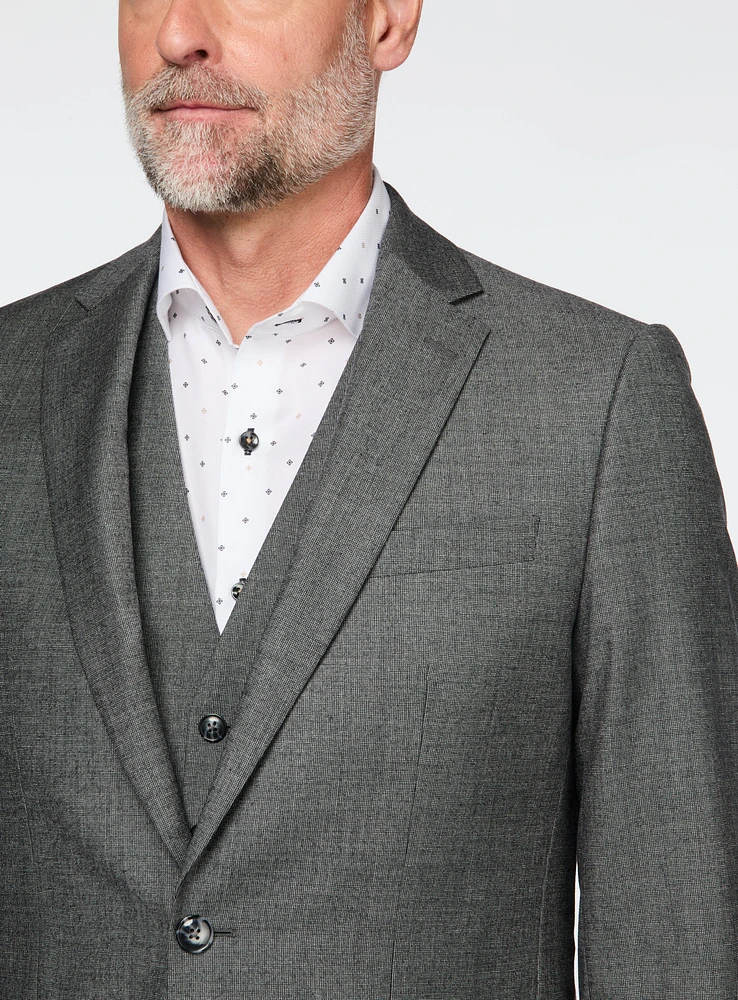 Brushed Charcoal Wool Suit