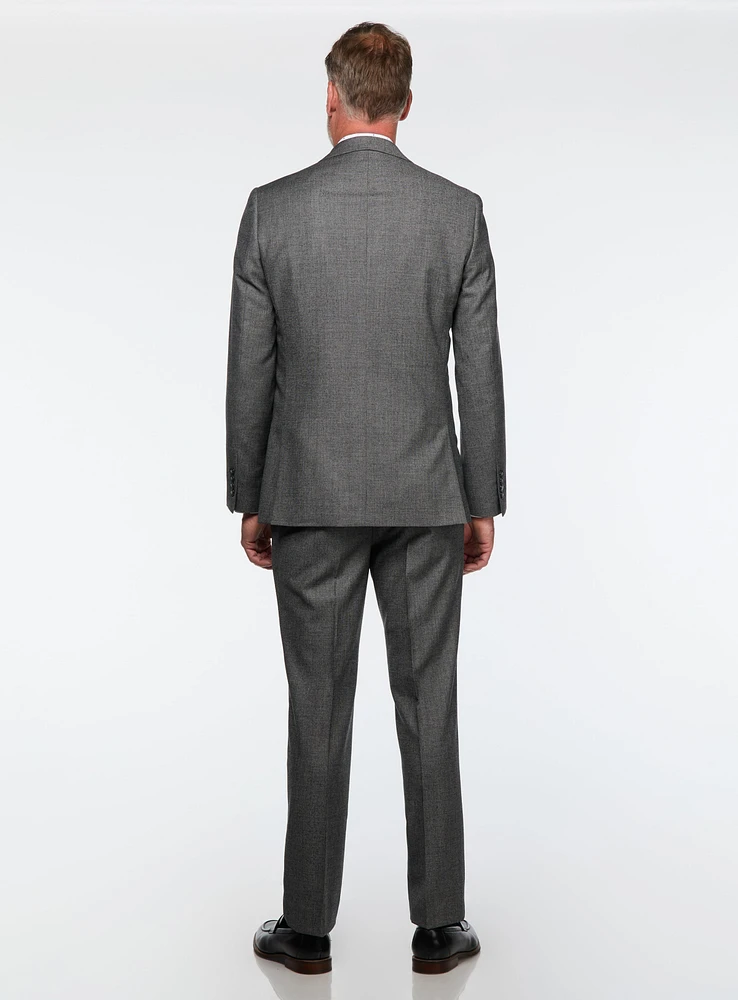Brushed Charcoal Wool Suit